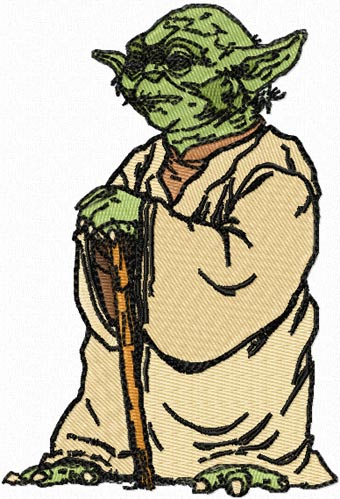 Star Wars Yoda embroidery design